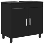 vidaXL Kozmetický stolík do kúpeľne Čierna 60 x 35 x 60 cm – Obrázok 2