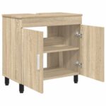 vidaXL Kozmetický stolík do kúpeľne Dub sonoma 60 x 35 x 60 cm – Obrázok 4