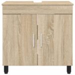 vidaXL Kozmetický stolík do kúpeľne Dub sonoma 60 x 35 x 60 cm – Obrázok 5