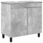 vidaXL Kozmetický stolík do kúpeľne Betónovo sivá 60 x 35 x 60 cm – Obrázok 2