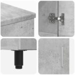 vidaXL Kozmetický stolík do kúpeľne Betónovo sivá 60 x 35 x 60 cm – Obrázok 9