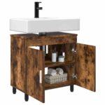 vidaXL Kozmetický stolík do kúpeľne Dymový dub 60 x 35 x 60 cm – Obrázok 3