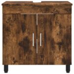 vidaXL Kozmetický stolík do kúpeľne Dymový dub 60 x 35 x 60 cm – Obrázok 5