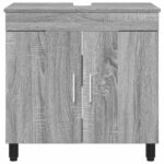 vidaXL Kozmetický stolík do kúpeľne Sivý Sonoma 60 x 35 x 60 cm – Obrázok 5