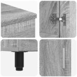 vidaXL Kozmetický stolík do kúpeľne Sivý Sonoma 60 x 35 x 60 cm – Obrázok 9