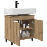 vidaXL Kozmetický stolík do kúpeľne Dub artisan 60 x 35 x 60 cm – Obrázok 3