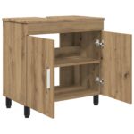 vidaXL Kozmetický stolík do kúpeľne Dub artisan 60 x 35 x 60 cm – Obrázok 4