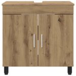 vidaXL Kozmetický stolík do kúpeľne Dub artisan 60 x 35 x 60 cm – Obrázok 5