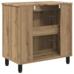 vidaXL Kozmetický stolík do kúpeľne Dub artisan 60 x 35 x 60 cm – Obrázok 7