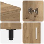 vidaXL Kozmetický stolík do kúpeľne Dub artisan 60 x 35 x 60 cm – Obrázok 9