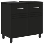vidaXL Kozmetický stolík do kúpeľne Čierna 60 x 35 x 60 cm – Obrázok 2