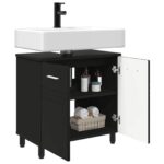 vidaXL Kozmetický stolík do kúpeľne Čierna 60 x 35 x 60 cm – Obrázok 3