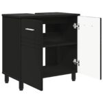 vidaXL Kozmetický stolík do kúpeľne Čierna 60 x 35 x 60 cm – Obrázok 4