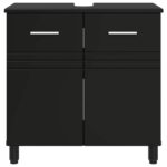 vidaXL Kozmetický stolík do kúpeľne Čierna 60 x 35 x 60 cm – Obrázok 5