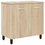 vidaXL Kozmetický stolík do kúpeľne Dub sonoma 60 x 35 x 60 cm – Obrázok 2