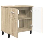 vidaXL Kozmetický stolík do kúpeľne Dub sonoma 60 x 35 x 60 cm – Obrázok 4