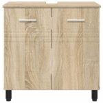vidaXL Kozmetický stolík do kúpeľne Dub sonoma 60 x 35 x 60 cm – Obrázok 5