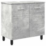 vidaXL Kozmetický stolík do kúpeľne Betónovo sivá 60 x 35 x 60 cm – Obrázok 2