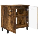 vidaXL Kozmetický stolík do kúpeľne Dymový dub 60 x 35 x 60 cm – Obrázok 4