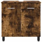 vidaXL Kozmetický stolík do kúpeľne Dymový dub 60 x 35 x 60 cm – Obrázok 5