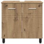 vidaXL Kozmetický stolík do kúpeľne Dub artisan 60 x 35 x 60 cm – Obrázok 5