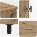 vidaXL Kozmetický stolík do kúpeľne Dub artisan 60 x 35 x 60 cm – Obrázok 9