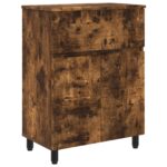 vidaXL Kozmetický stolík do kúpeľne Dymový dub 60 x 35 x 80 cm – Obrázok 2