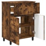 vidaXL Kozmetický stolík do kúpeľne Dymový dub 60 x 35 x 80 cm – Obrázok 4