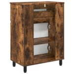 vidaXL Kozmetický stolík do kúpeľne Dymový dub 60 x 35 x 80 cm – Obrázok 7