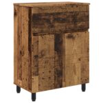 vidaXL Kozmetický stolík do kúpeľne Staré drevo 60 x 35 x 80 cm – Obrázok 2
