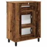 vidaXL Kozmetický stolík do kúpeľne Staré drevo 60 x 35 x 80 cm – Obrázok 7