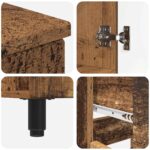 vidaXL Kozmetický stolík do kúpeľne Staré drevo 60 x 35 x 80 cm – Obrázok 8