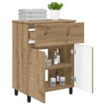 vidaXL Kozmetický stolík do kúpeľne Dub artisan 60 x 35 x 80 cm – Obrázok 3