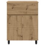 vidaXL Kozmetický stolík do kúpeľne Dub artisan 60 x 35 x 80 cm – Obrázok 5