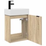 vidaXL Kúpeľňová skrinka s batériou Dub sonoma 45,5 x 22,5 x 84 cm – Obrázok 4