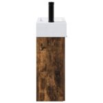 vidaXL Kúpeľňová skrinka s batériou Dymový dub 45,5 x 22,5 x 84 cm – Obrázok 6