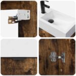 vidaXL Kúpeľňová skrinka s batériou Dymový dub 45,5 x 22,5 x 84 cm – Obrázok 8