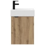 vidaXL Kúpeľňová skrinka s batériou Dub artisan 45,5 x 22,5 x 84 cm – Obrázok 5