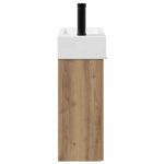 vidaXL Kúpeľňová skrinka s batériou Dub artisan 45,5 x 22,5 x 84 cm – Obrázok 6