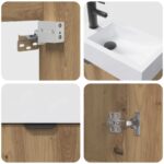 vidaXL Kúpeľňová skrinka s batériou Dub artisan 45,5 x 22,5 x 84 cm – Obrázok 8