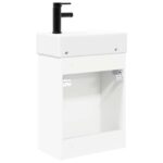 vidaXL Kúpeľňová skrinka s batériou Biela 45,5 x 22,5 x 84 cm – Obrázok 7
