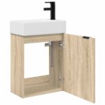 vidaXL Kúpeľňová skrinka s batériou Dub sonoma 45,5 x 22,5 x 84 cm – Obrázok 4