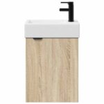 vidaXL Kúpeľňová skrinka s batériou Dub sonoma 45,5 x 22,5 x 84 cm – Obrázok 5