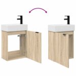 vidaXL Kúpeľňová skrinka s batériou Dub sonoma 45,5 x 22,5 x 84 cm – Obrázok 9