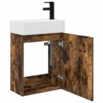 vidaXL Kúpeľňová skrinka s batériou Dymový dub 45,5 x 22,5 x 84 cm – Obrázok 4