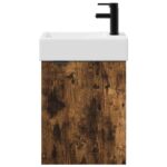 vidaXL Kúpeľňová skrinka s batériou Dymový dub 45,5 x 22,5 x 84 cm – Obrázok 5