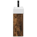 vidaXL Kúpeľňová skrinka s batériou Dymový dub 45,5 x 22,5 x 84 cm – Obrázok 6