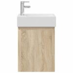 vidaXL Kúpeľňová skrinka s batériou Dub sonoma 45,5 x 22,5 x 84 cm – Obrázok 5