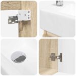 vidaXL Kúpeľňová skrinka s batériou Dub sonoma 45,5 x 22,5 x 84 cm – Obrázok 8