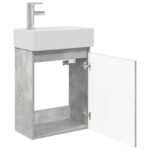 vidaXL Kúpeľňová skrinka s batériou Betónovo sivá 45,5 x 22,5 x 84 cm – Obrázok 4